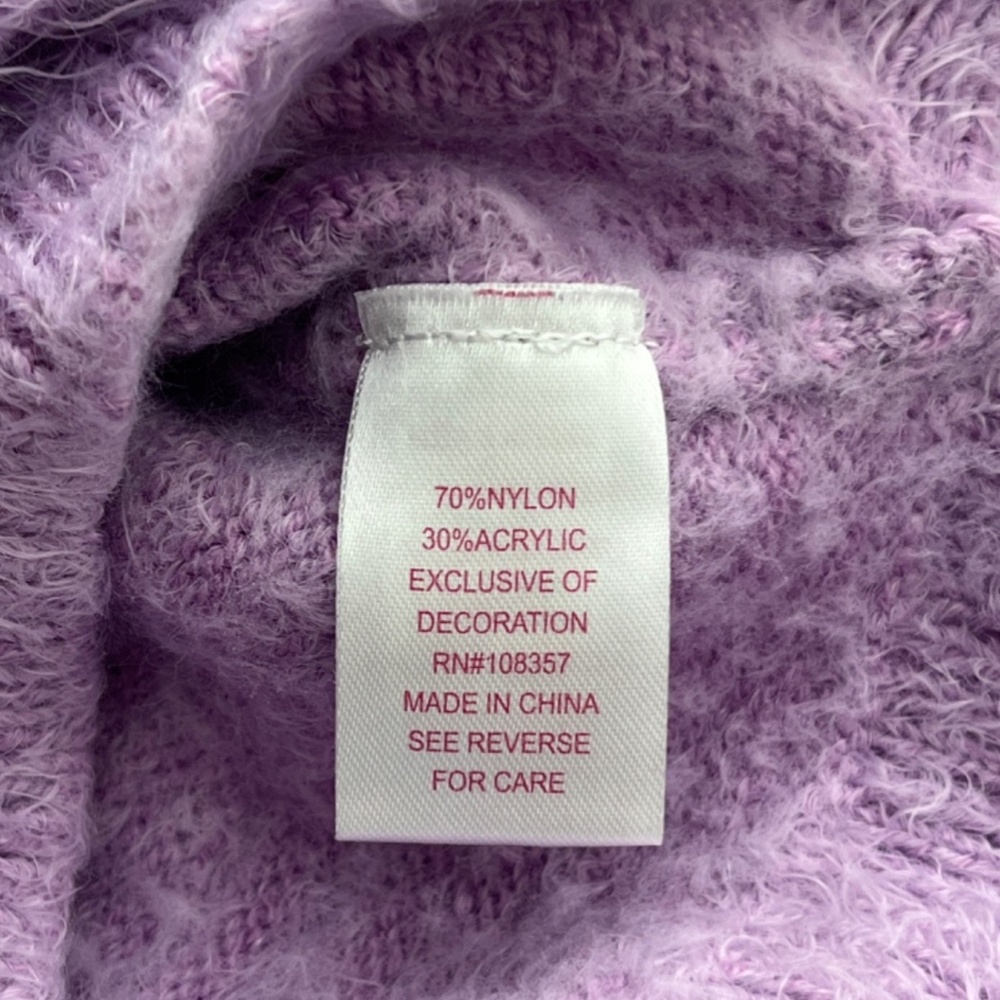 Toddler Girls Design History Sweaters, Fuzzy Purple Unicorn Size 4 - Picture 8 of 9